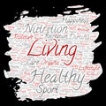 Vector healthy living positive nutrition sport Royalty Free Stock Photo