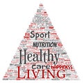 Vector healthy living positive nutrition sport triangle Royalty Free Stock Photo