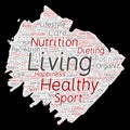 Vector healthy living positive nutrition sport