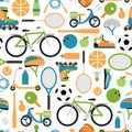 Vector healthy sport pattern background