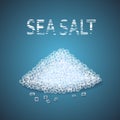 Vector heap of sea salt crystals Royalty Free Stock Photo