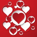 Vector heart background Royalty Free Stock Photo