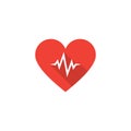 Vector heart beat icon.