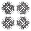 Vector heart celtic cross. Ethnic ornament Geometric design T-sh