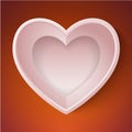 Vector heart happy Valentine day love paper 3D