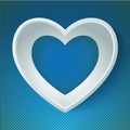 Vector heart happy Valentine day love paper 3D Royalty Free Stock Photo