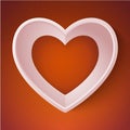 Vector heart happy Valentine day love paper 3D
