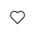 Vector heart icon. Outline heart icon. Heart shape. Love symbol Valentine`s Day. Element for design logo mobile app interface or