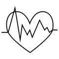 Vector heart icon on a white background.