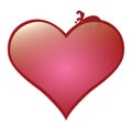 Vector heart for saint Valentine greeting cards and romantic love.