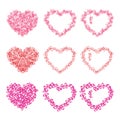 Vector heart set. Vector illustration.