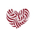 Vector Heart Shape Calligrahpic Design Element Royalty Free Stock Photo