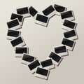 Vector heart shape of empty photos