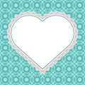 Vector heart shaped frame for page book decoration or Valentine card