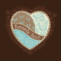 Vector heart for Valentine's Day design. Royalty Free Stock Photo