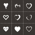 Vector hearts icons set Royalty Free Stock Photo