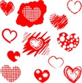 Vector hearts set