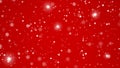 Vector heavy snowfall, snowflakes in various shapes and forms. Many white cold flakes elements onfestive red background Royalty Free Stock Photo