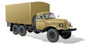 Vector Heavy Truck 6x6 Royalty Free Stock Photo