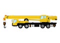 Vector Heavy Truck Crane. on white background. Royalty Free Stock Photo