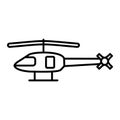 Vector Helicopter Outline Icon Design