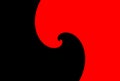Vector Helix Yin Yang Red and Black Design Royalty Free Stock Photo