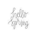 Vector Hello Spring Hand Lettering