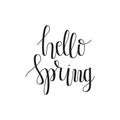 Vector Hello Spring Hand Lettering