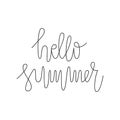 Vector Hello Summer Hand Lettering