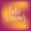 Vector Hello Summer Hand Lettering