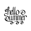 Vector Hello Summer Hand Lettering.