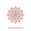 Vector Henna Color Mandala over white