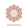 Vector Henna Color Mandala over white