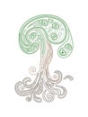 Vector henna tree