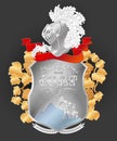 Vector heraldic royal crests coat of arms. Royalty Free Stock Photo