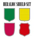 Vector heraldic shield set on white background.