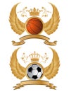 Vector heraldic sport pattern