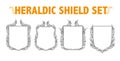 Vector heraldry emblem collection. Royalty Free Stock Photo