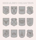 Vector heraldry emblem collection.