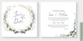Vector herbal design for wedding invitation