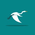 Vector of Heron or egret design Ciconiiformes, Ardeidae Royalty Free Stock Photo