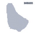 Vector hexagon map of Barbados isolated on white background
