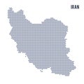 Vector hexagon map of Iran on a white background