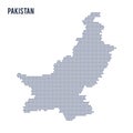 Vector hexagon map of Pakistan on a white background Royalty Free Stock Photo