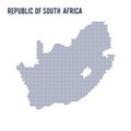 Vector hexagon map of Republic of South Africa on a white background