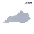 Vector hexagon map of State of Kentucky on a white background