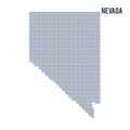 Vector hexagon map of State of Nevada on a white background