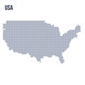 Vector hexagon map of the United States of America isolated on white background Royalty Free Stock Photo