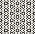 Vector hexagonal texture, geometric seamless pattern with hexagon Royalty Free Stock Photo