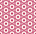 Vector hexagons background. Geometric red and white hexagonal seamless pattern Royalty Free Stock Photo